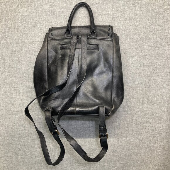 Lodis Kai Backpack Black Leather Tote Purse Smooth Sleek Minimalist Pocket Lined main image 8